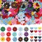 120 Pieces Flower, Heart Patches Mini Embroidery Applique Patches Colorful Sew Iron on Patches for Clothing Repair Decorations DIY Craft (Flower, Heart)